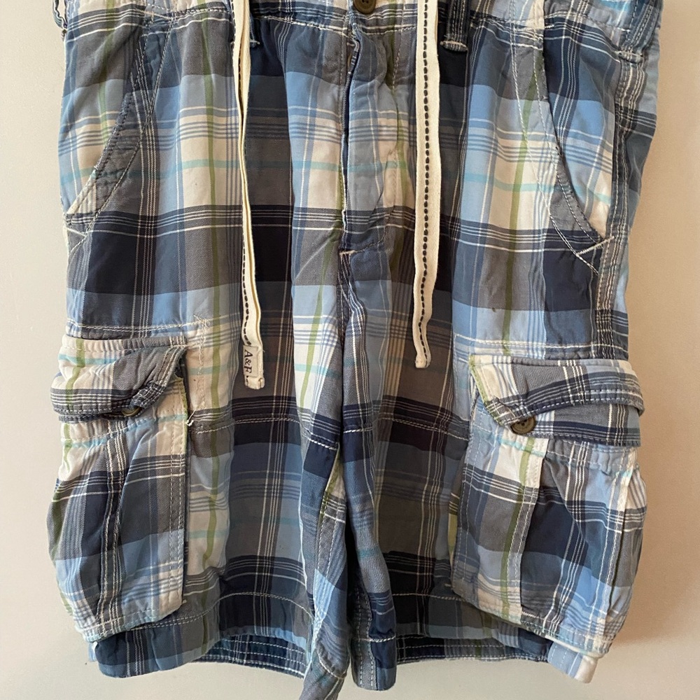 Abercrombie and Fitch plaid Cargo Shorts